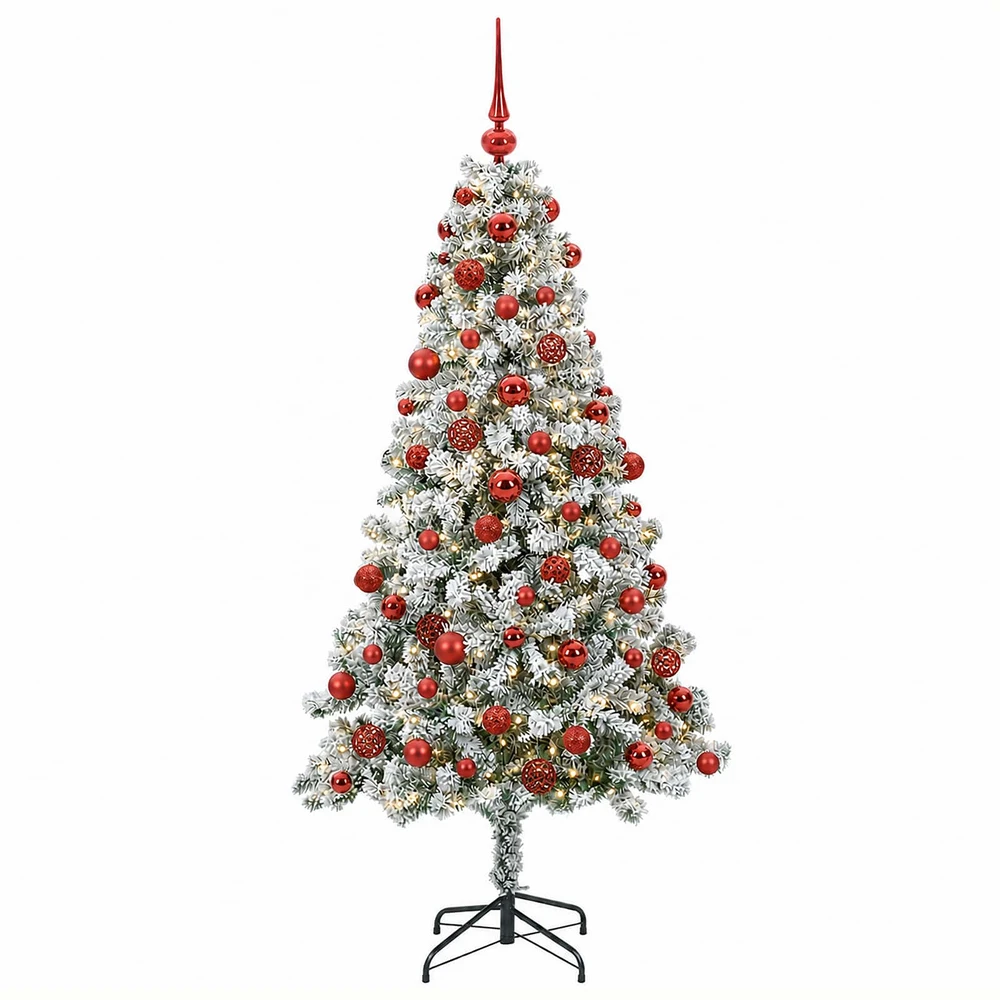 Dirbtinė Kalėdų eglutė su burbulais 240 cm 300 LED Šilta balta