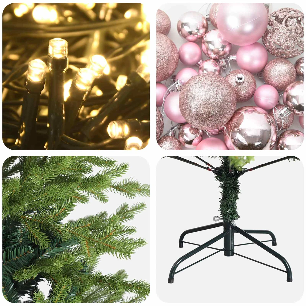 Dirbtinė Kalėdų eglutė su burbulais 240 cm 300 LED Šilta balta