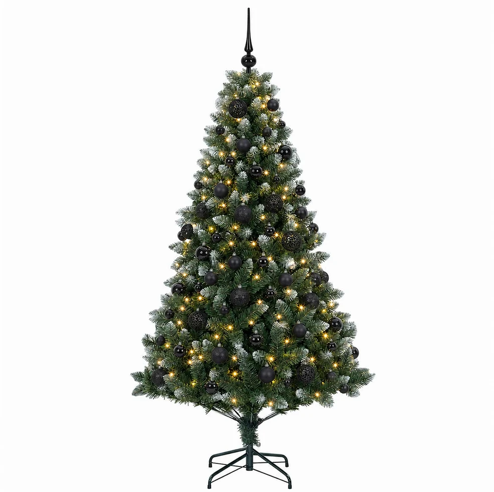Dirbtinė Kalėdų eglutė su burbulais 240 cm 300 LED Šilta balta