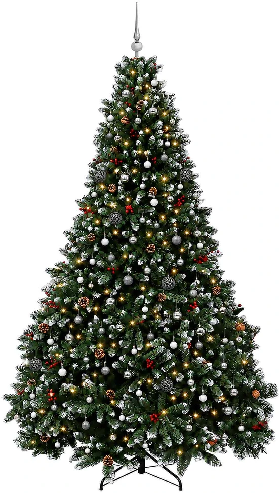 Dirbtinė Kalėdų eglutė su burbulais 270 cm 300 LED Šilta balta