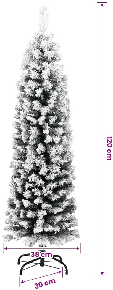 Dirbtinė Kalėdų eglutė su LED lemputėmis Žalia ir balta 120 cm