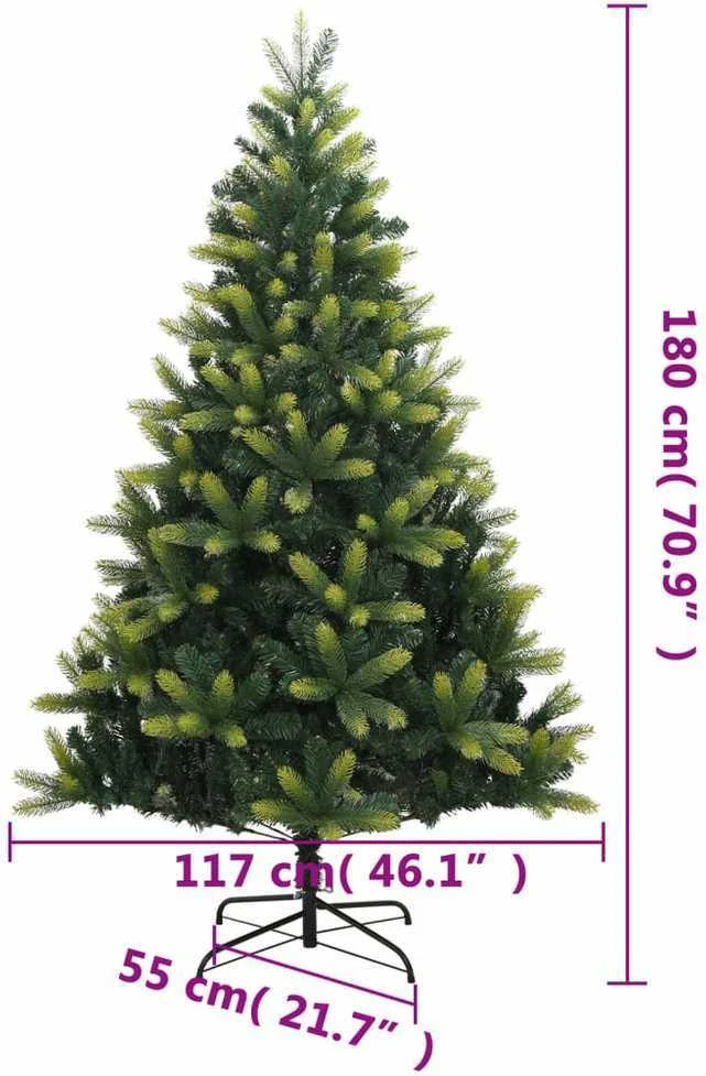 Dirbtinė Kalėdų eglutė su šarnyrinėmis šakomis/stovu, 180cm