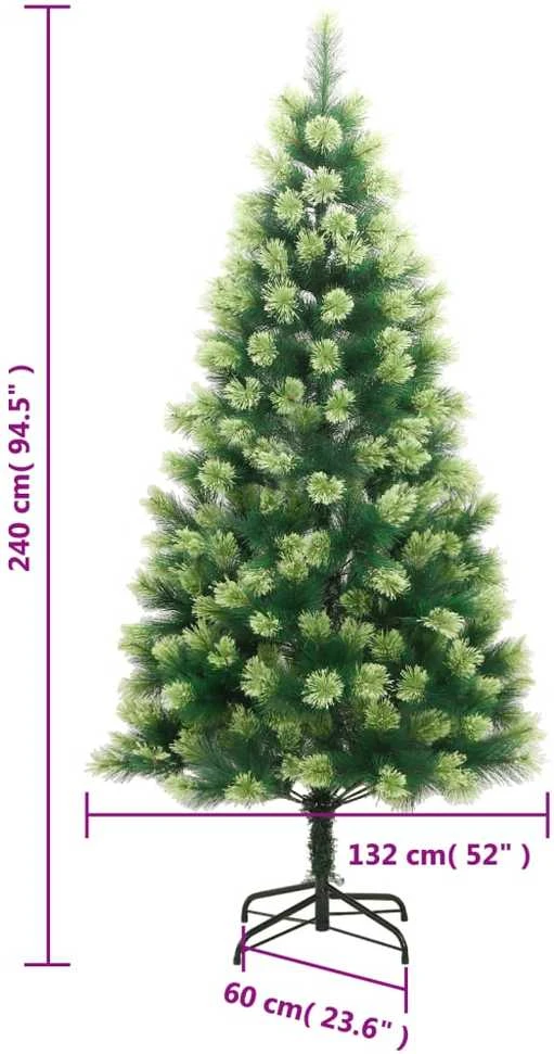 Dirbtinė Kalėdų eglutė su šarnyrinėmis šakomis/stovu, 240cm