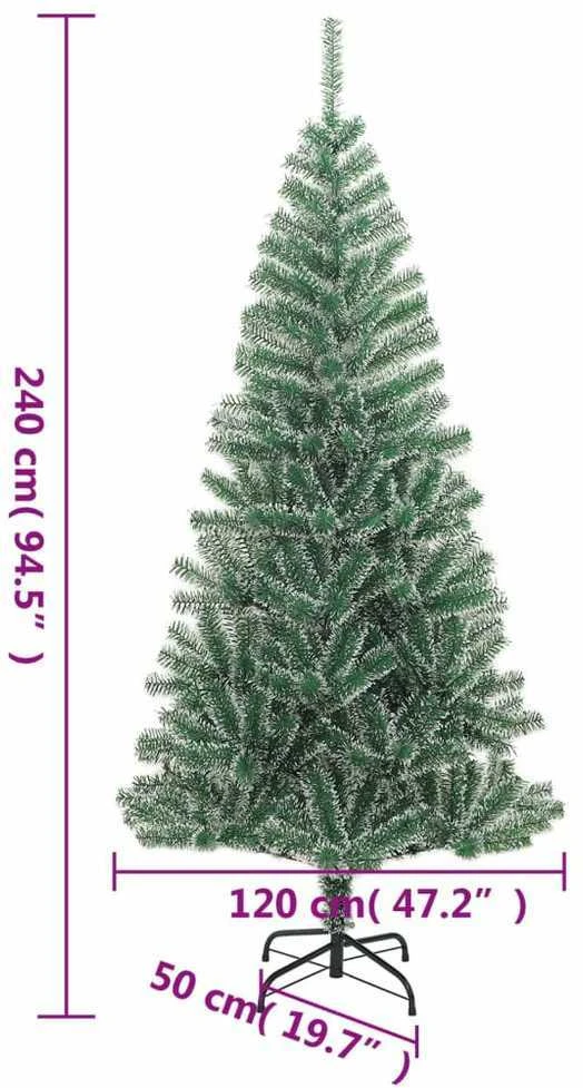 Dirbtinė Kalėdų eglutė su sniegu, žalios spalvos, 240cm