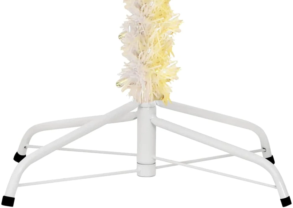 Dirbtinė Kalėdų eglutė su spalvotom šakom, balta, 180cm, PVC