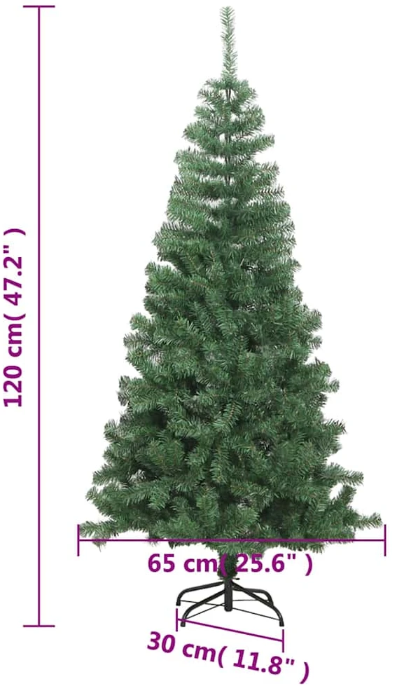Dirbtinė Kalėdų eglutė su stovu, 120cm, 230 šakų