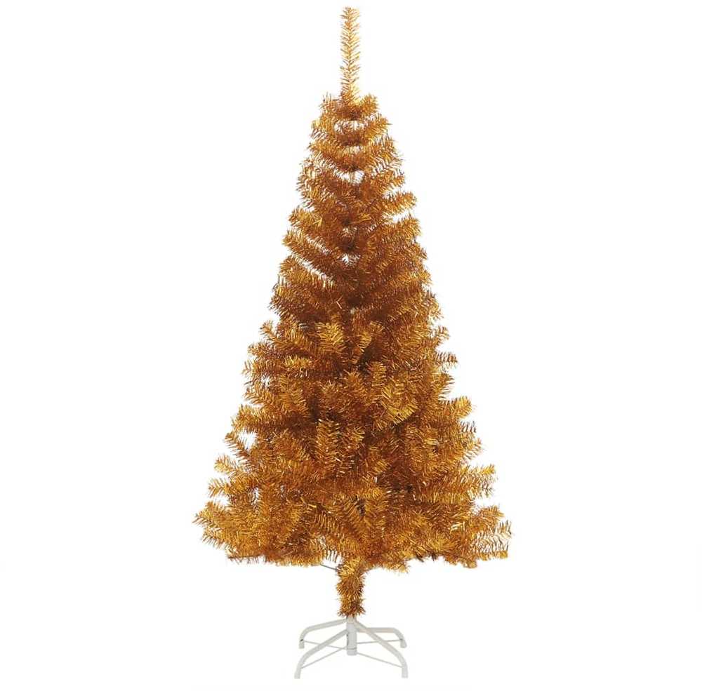 Dirbtinė Kalėdų eglutė su stovu, auksinės spalvos, 150cm, PET