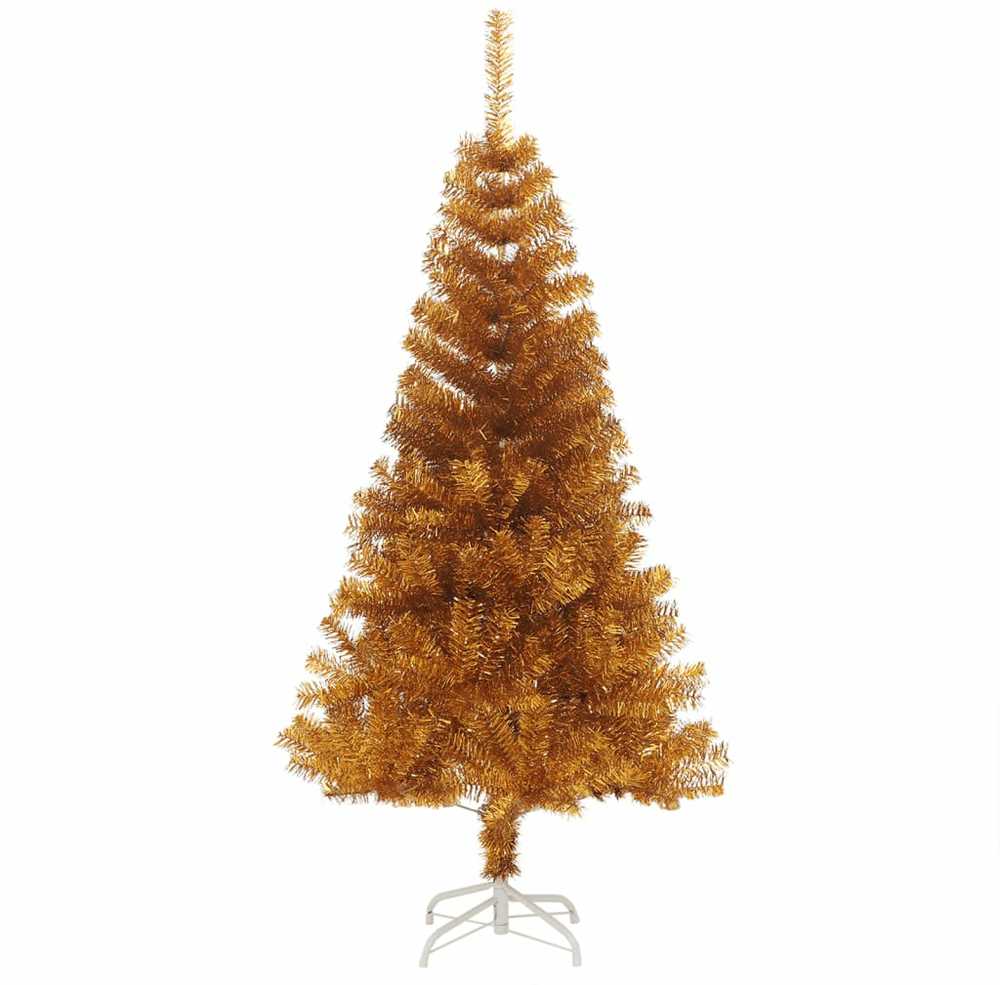 Dirbtinė Kalėdų eglutė su stovu, auksinės spalvos, 120cm, PET
