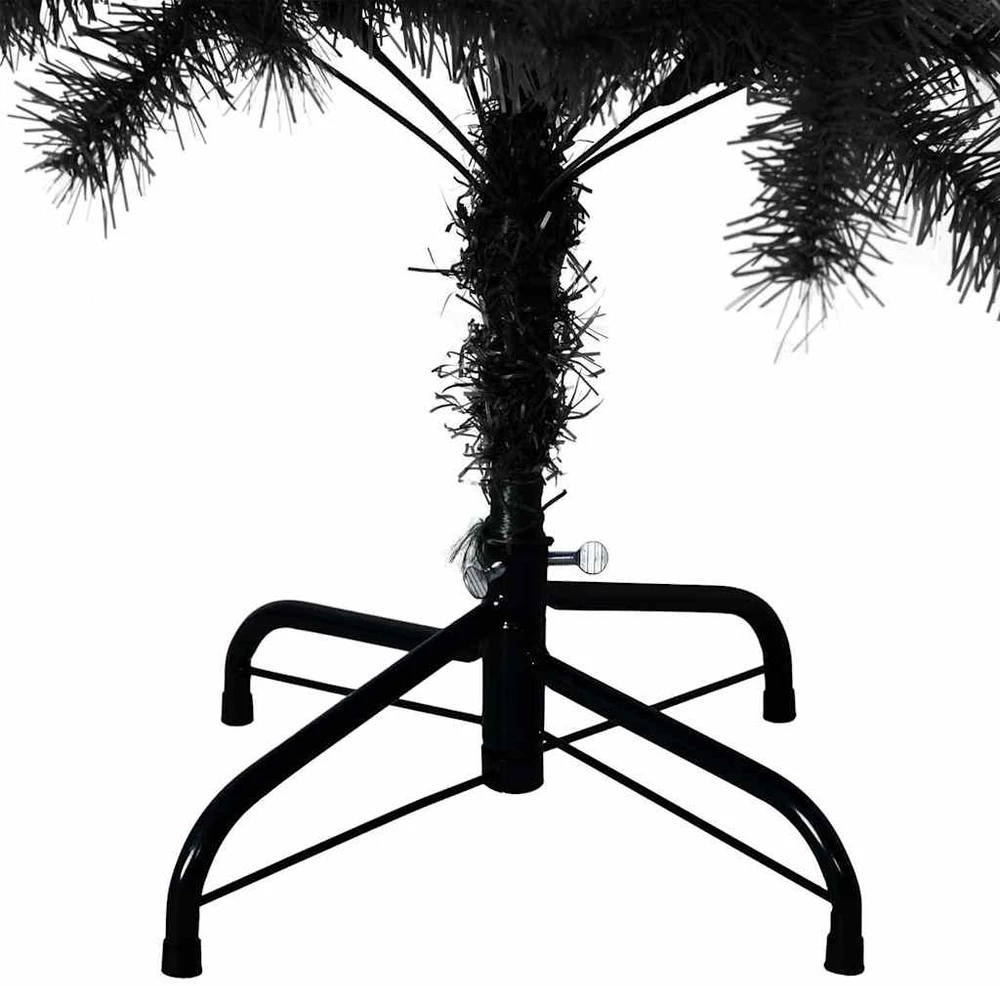 Dirbtinė Kalėdų eglutė su stovu, juodos spalvos, 120cm, PVC