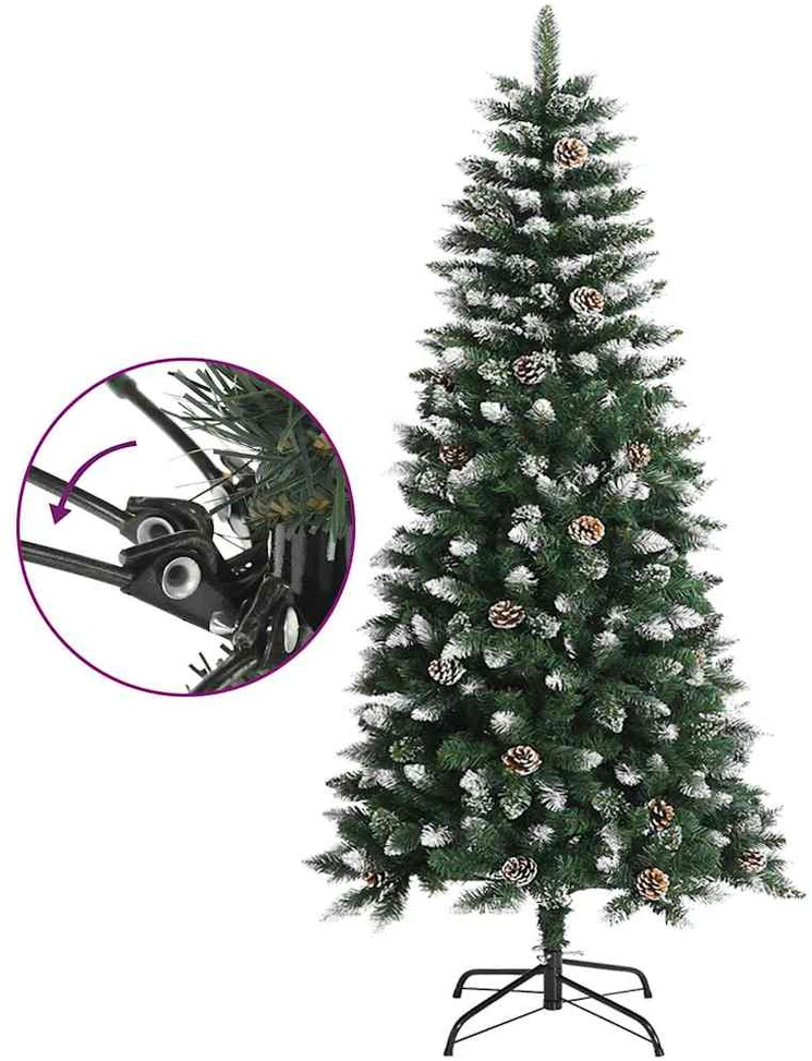 Dirbtinė Kalėdų eglutė su stovu, žalios spalvos, 120cm, PVC
