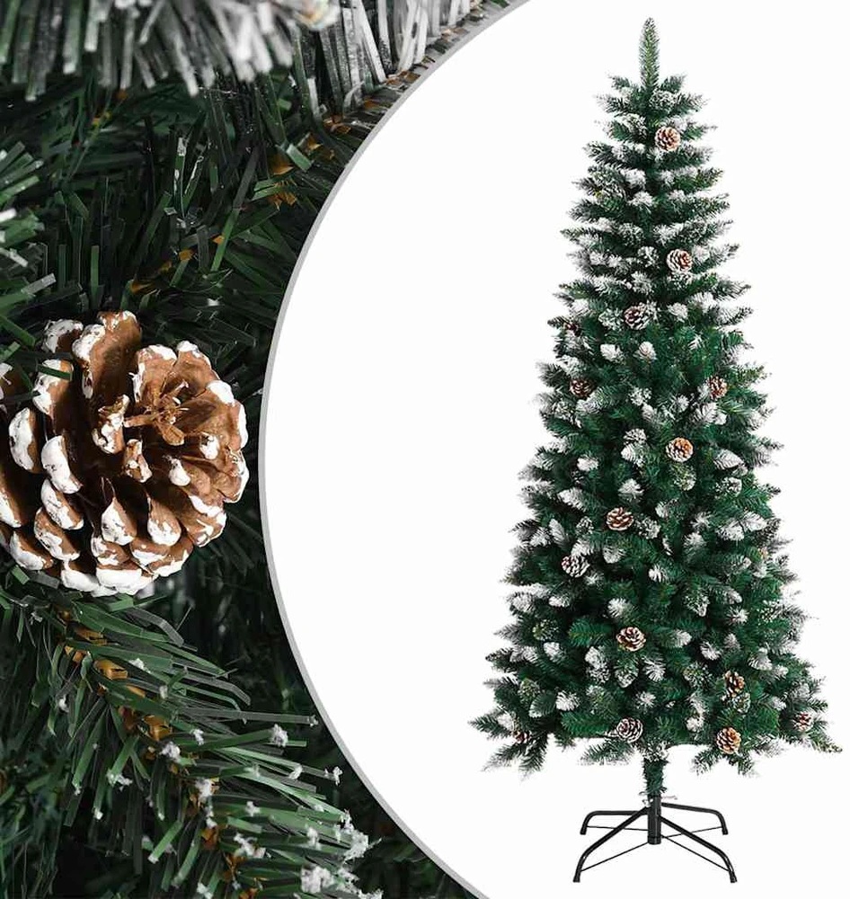 Dirbtinė Kalėdų eglutė su stovu, žalios spalvos, 150cm, PVC