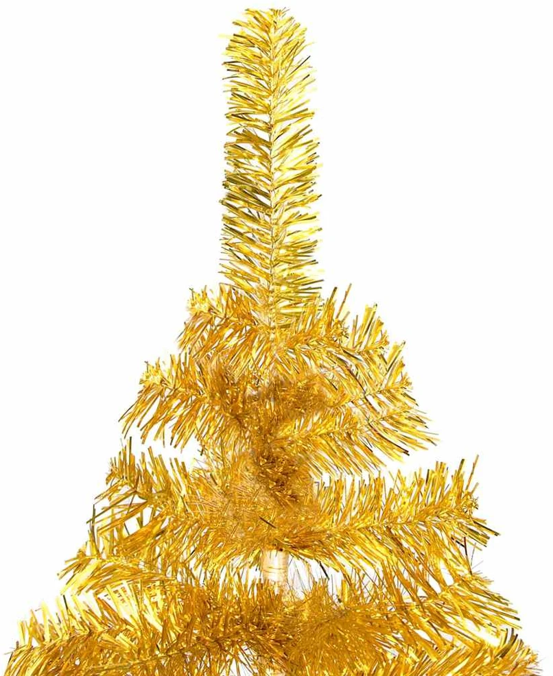 Dirbtinė Kalėdų eglutė su žaisliukais, auksinė, 120cm, PET