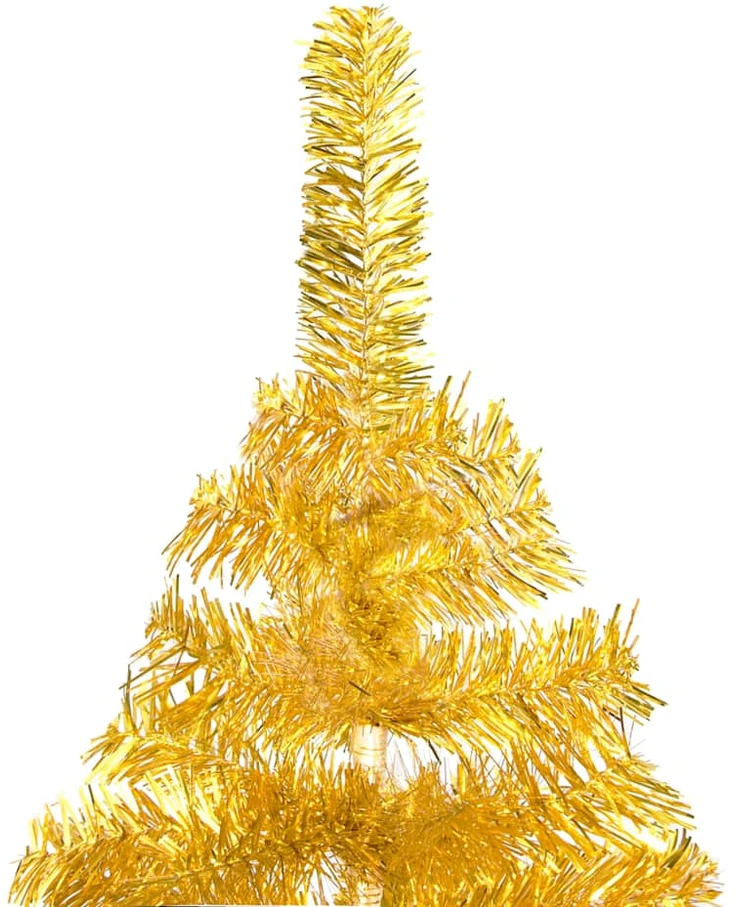 Dirbtinė Kalėdų eglutė su žaisliukais, auksinė, 180cm, PET