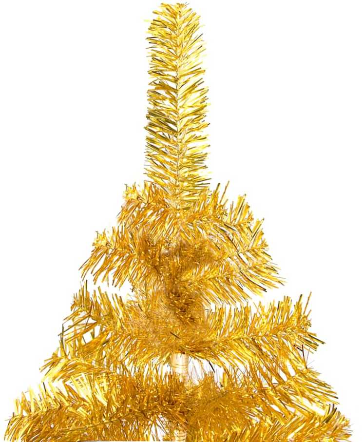 Dirbtinė Kalėdų eglutė su žaisliukais, auksinė, 150cm, PET