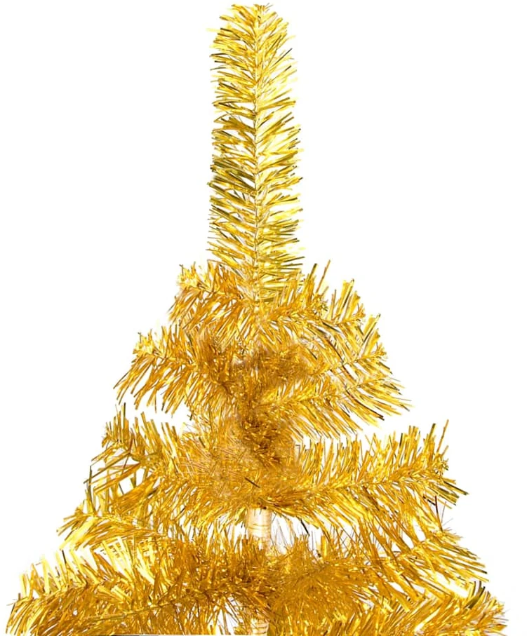 Dirbtinė Kalėdų eglutė su žaisliukais, auksinė, 150cm, PET