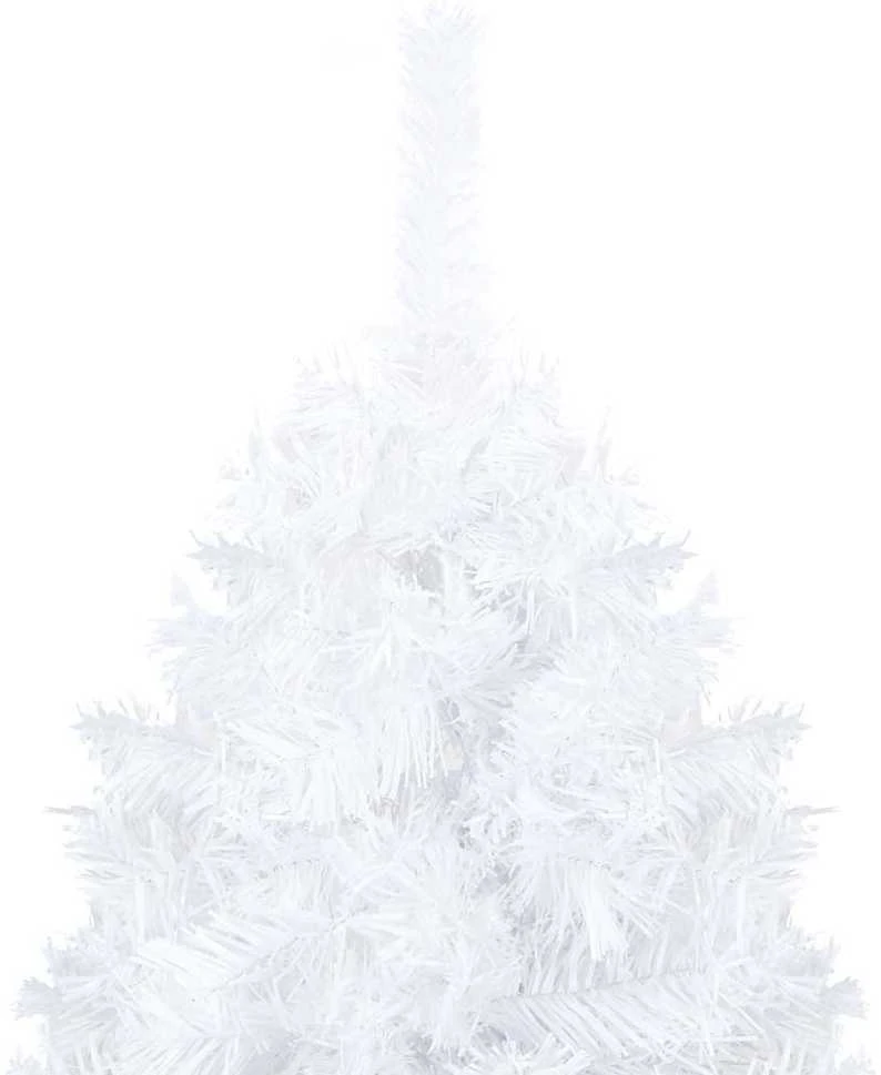 Dirbtinė Kalėdų eglutė su žaisliukais, balta, 180cm, PVC