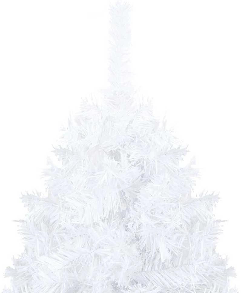 Dirbtinė Kalėdų eglutė su žaisliukais, balta, 150cm, PVC