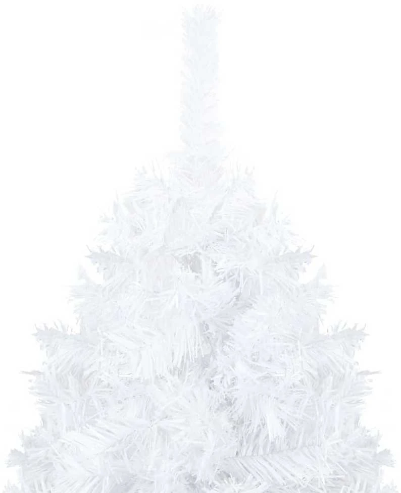 Dirbtinė Kalėdų eglutė su žaisliukais, balta, 150cm, PVC
