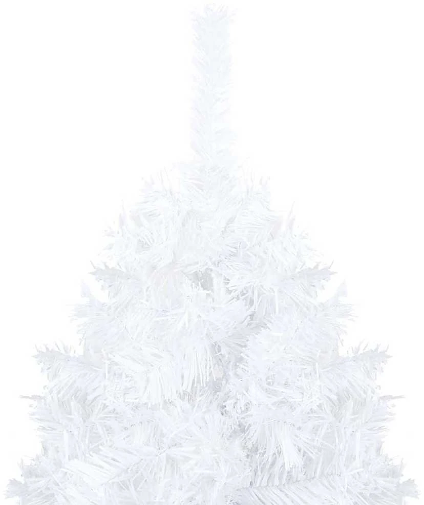Dirbtinė Kalėdų eglutė su žaisliukais, balta, 120cm, PVC