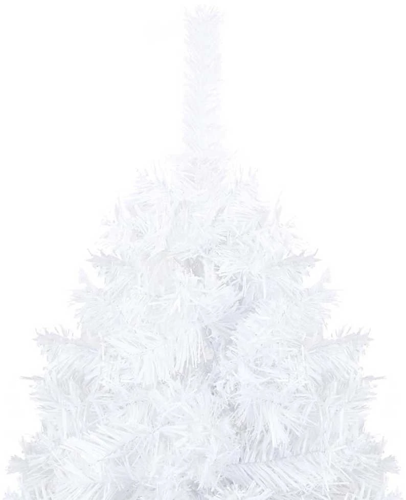 Dirbtinė Kalėdų eglutė su žaisliukais, balta, 150cm, PVC