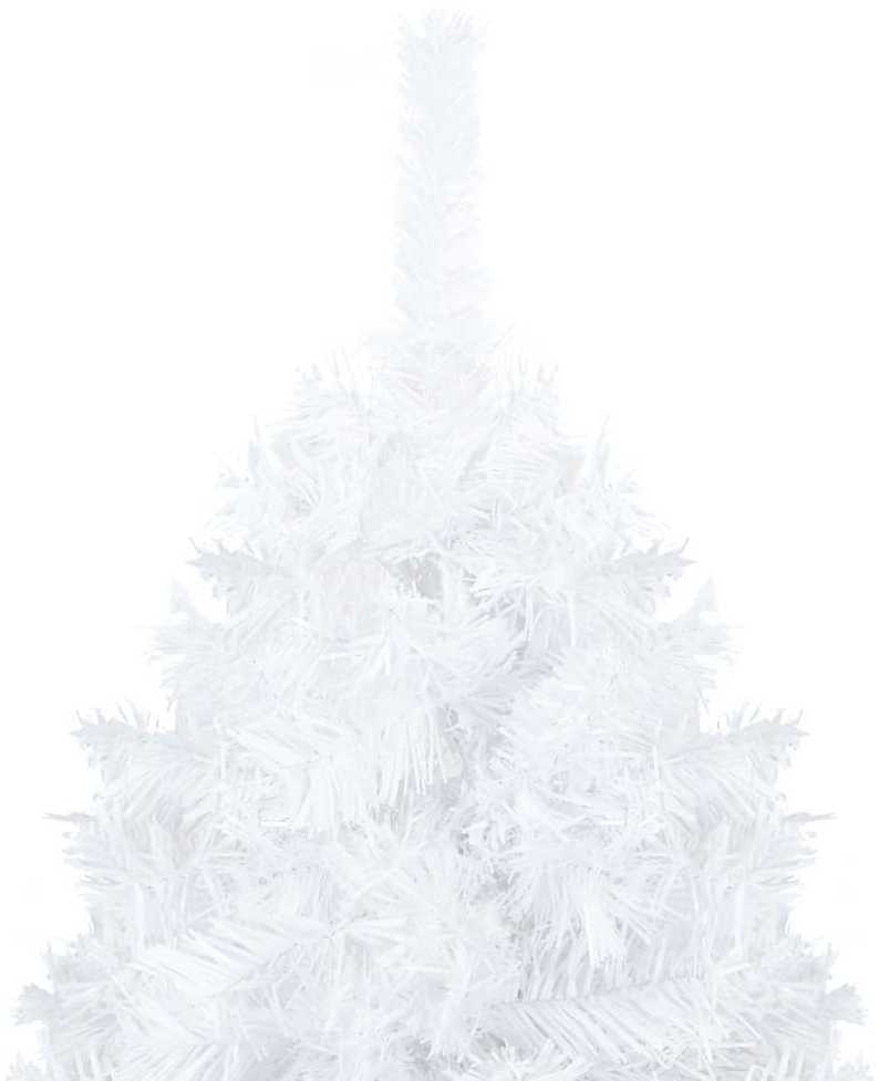 Dirbtinė Kalėdų eglutė su žaisliukais, balta, 180cm, PVC
