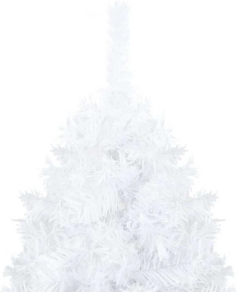 Dirbtinė Kalėdų eglutė su žaisliukais, balta, 180cm, PVC
