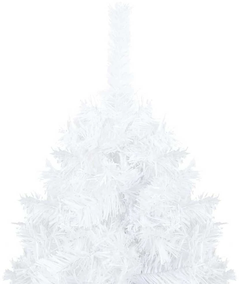 Dirbtinė Kalėdų eglutė su žaisliukais, balta, 120cm, PVC
