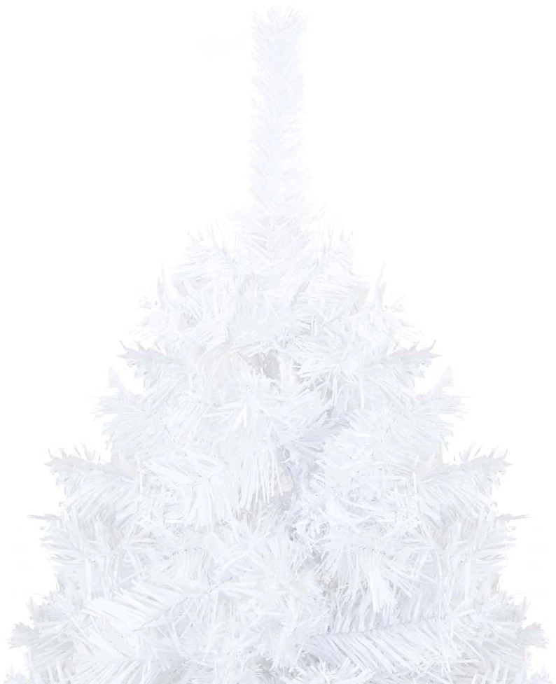 Dirbtinė Kalėdų eglutė su žaisliukais, balta, 150cm, PVC