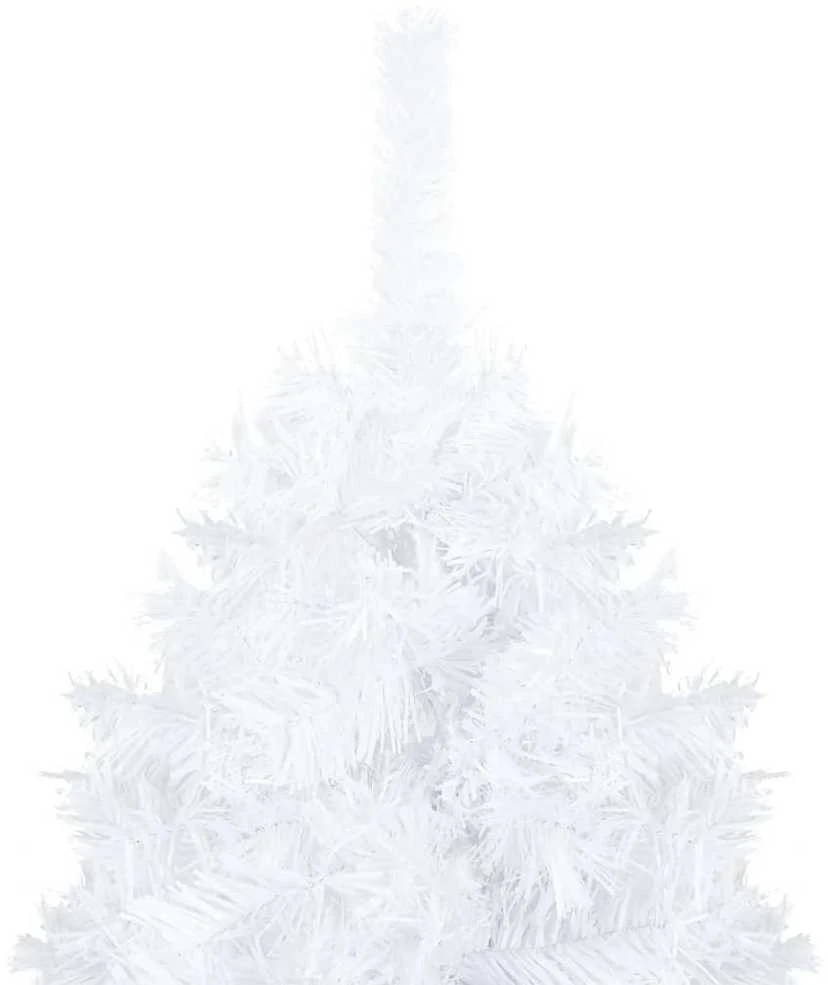 Dirbtinė Kalėdų eglutė su žaisliukais, balta, 120cm, PVC