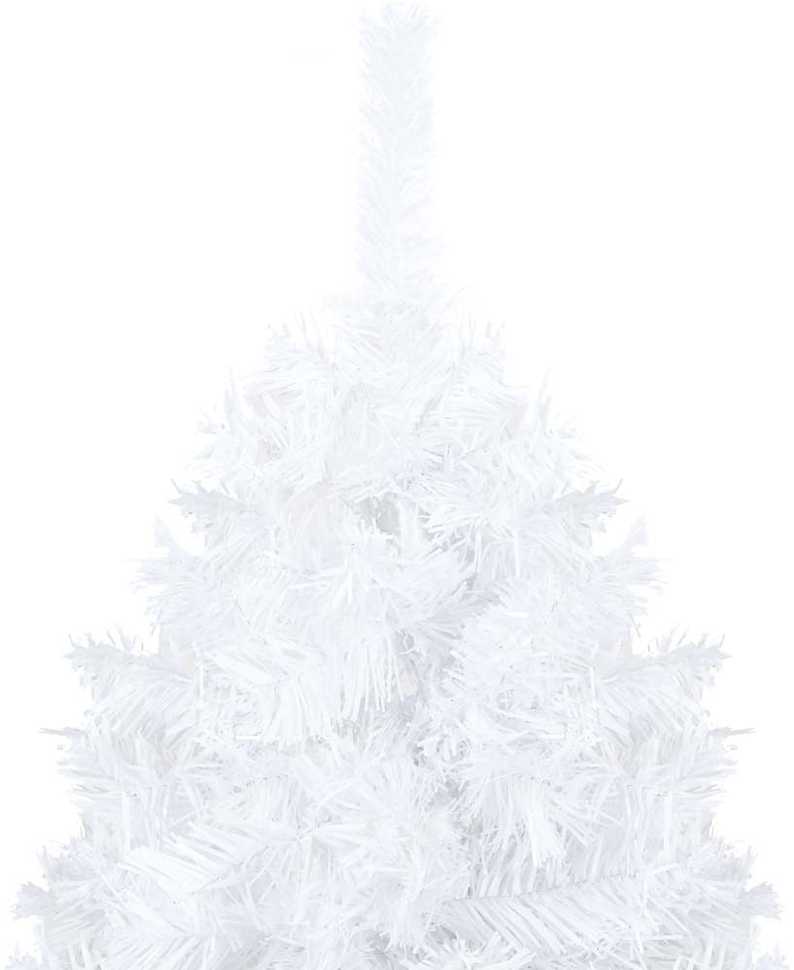 Dirbtinė Kalėdų eglutė su žaisliukais, balta, 180cm, PVC
