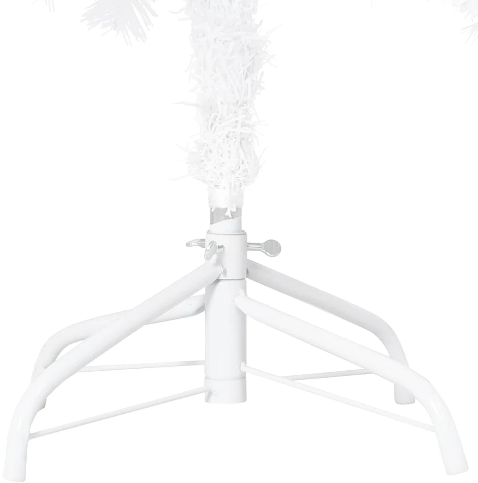 Dirbtinė Kalėdų eglutė su žaisliukais, balta, 210cm, PVC