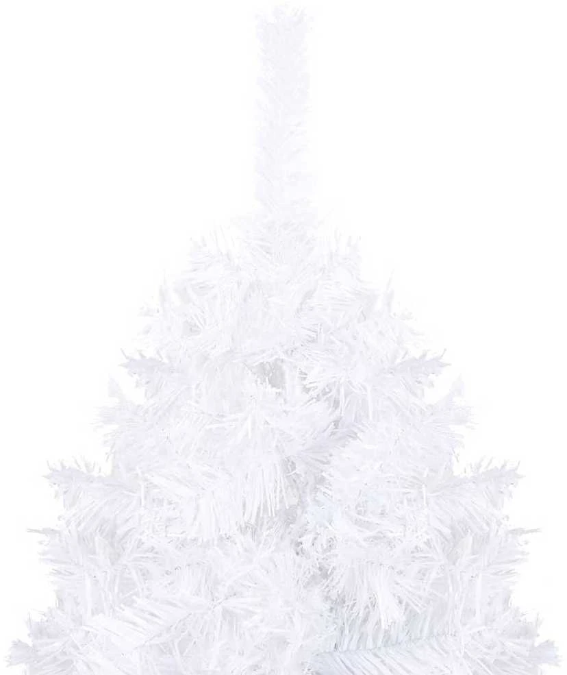 Dirbtinė Kalėdų eglutė su žaisliukais, balta, 120cm, PVC