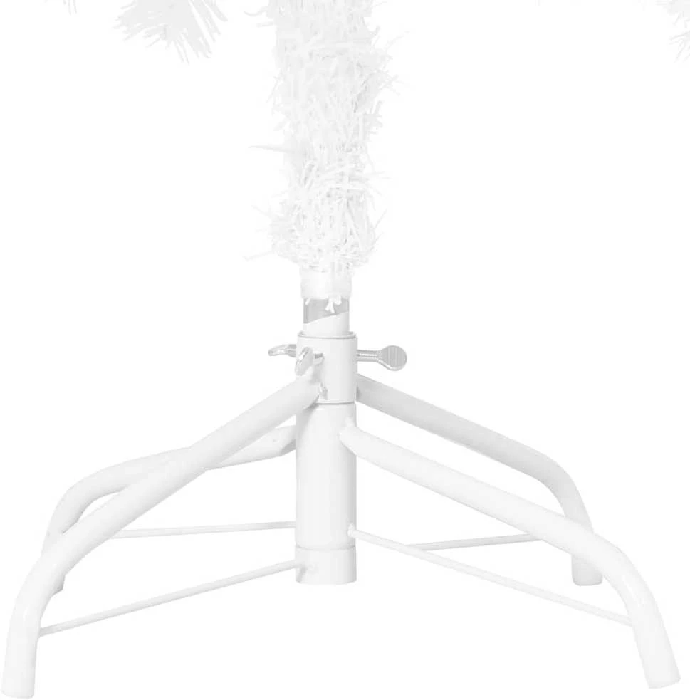 Dirbtinė Kalėdų eglutė su žaisliukais, balta, 120cm, PVC