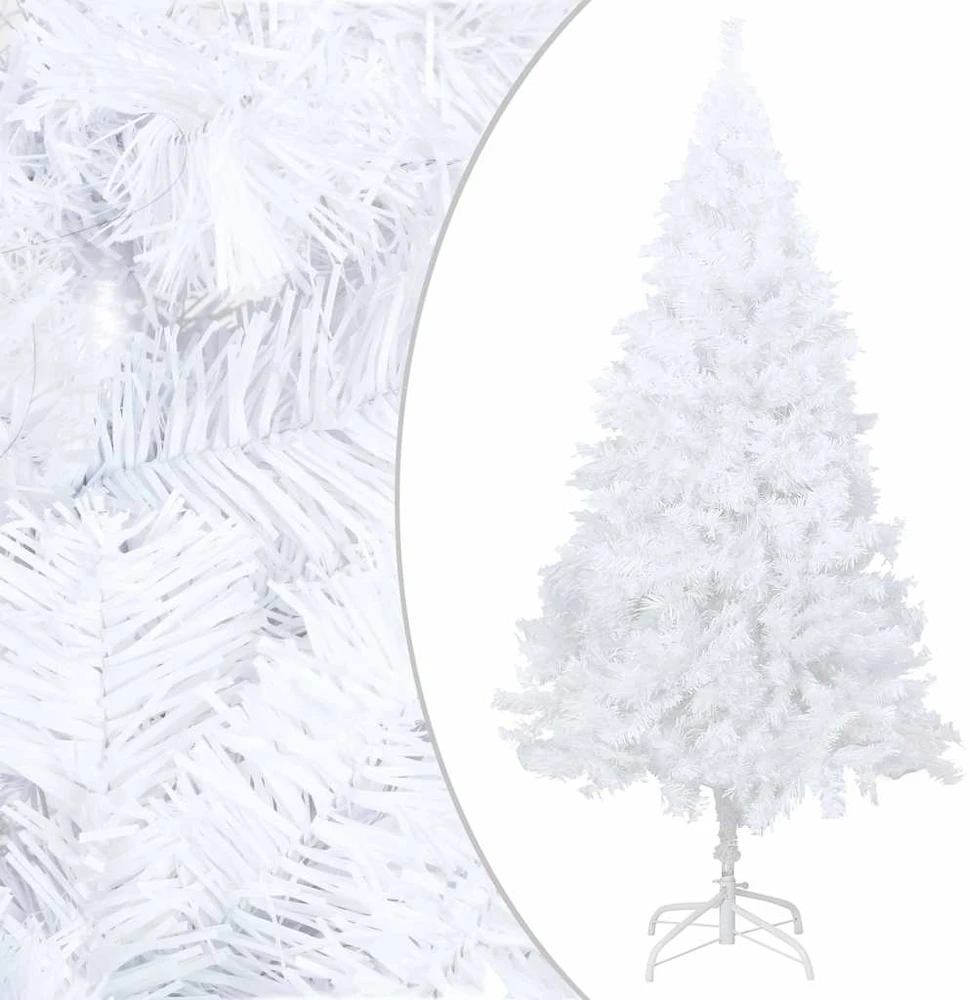 Dirbtinė Kalėdų eglutė su žaisliukais, balta, 150cm, PVC
