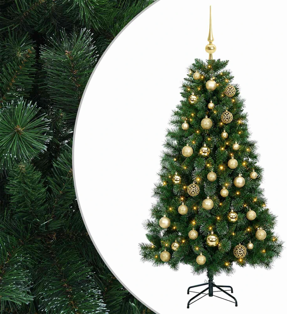Dirbtinė Kalėdų eglutė su žaisliuku 150 cm 150 LED Šilta balta