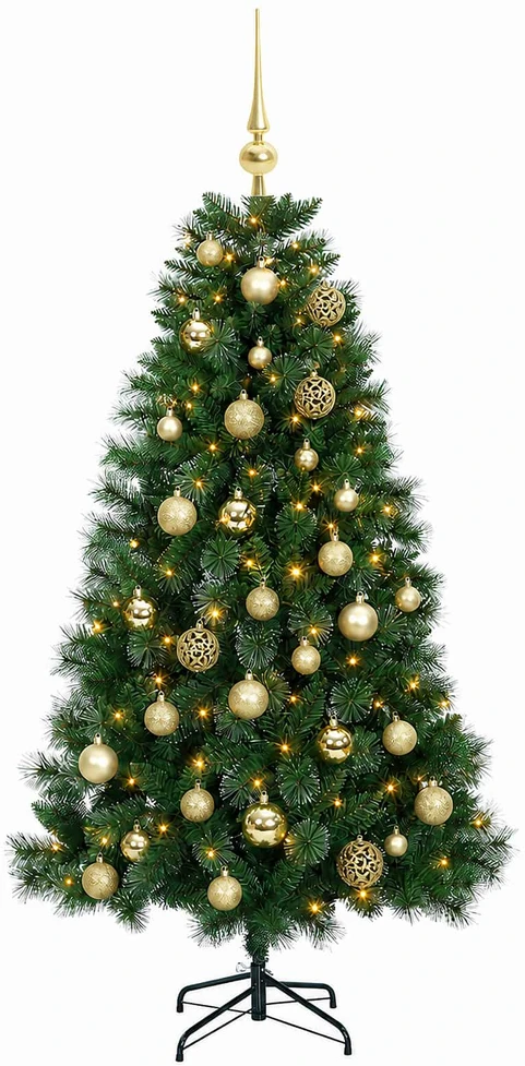 Dirbtinė Kalėdų eglutė su žaisliuku 150 cm 150 LED Šilta balta