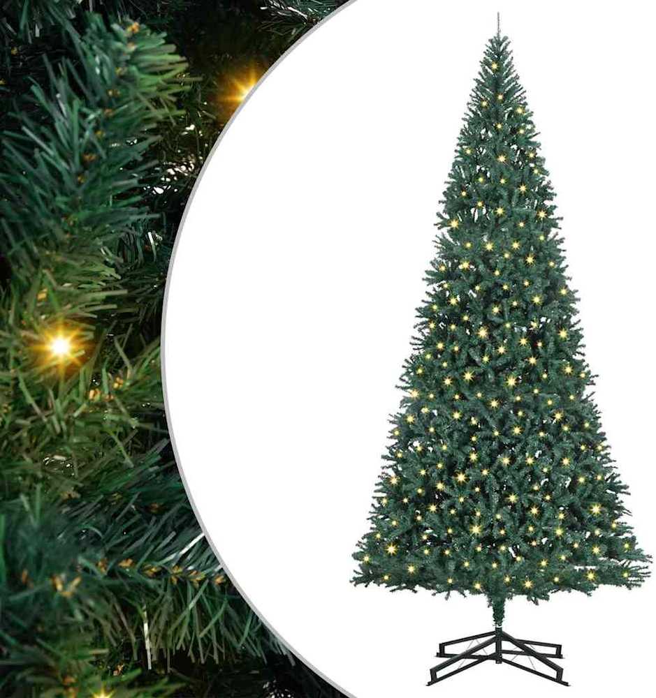 Dirbtinis išanksto apšviestas Kalėdų medis Žalia 500 cm PVC