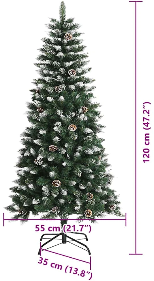 Dirbtinė Kalėdų eglutė Žalia 120 cm PVC, plastikas ir plienas