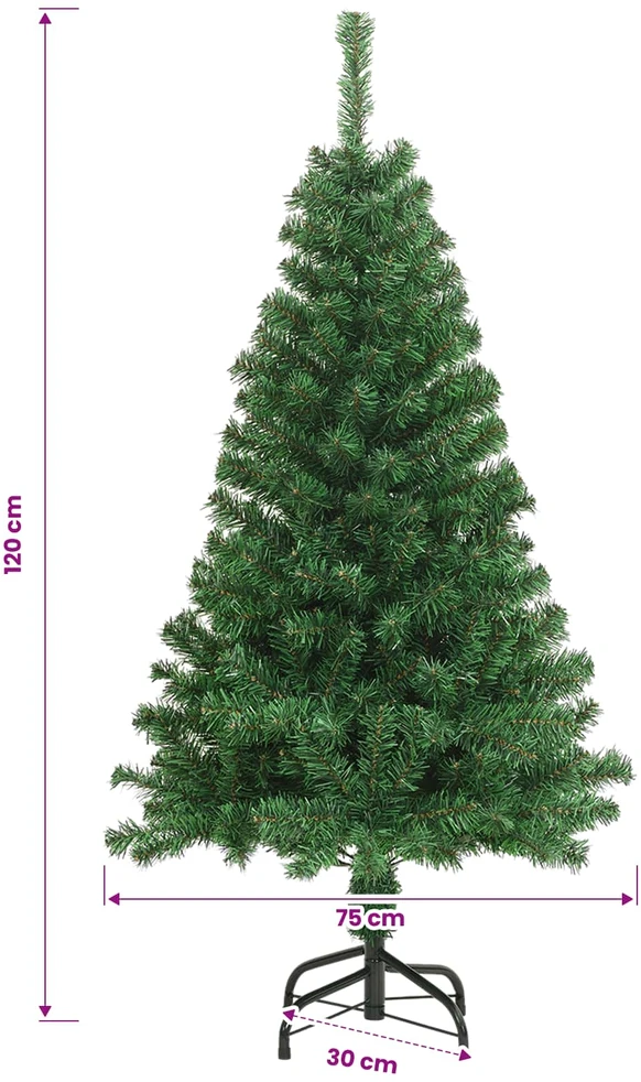 Kalėdų eglutė su LED lemputėmis 120 cm 150 LED Šilta balta