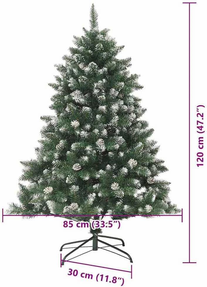 Dirbtinė Kalėdų eglutė Žalia 120 cm PVC, plastikas ir plienas