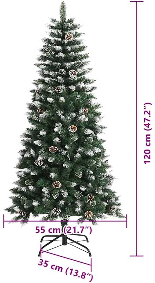 Dirbtinė Kalėdų eglutė Žalia 120 cm PVC, plastikas ir plienas