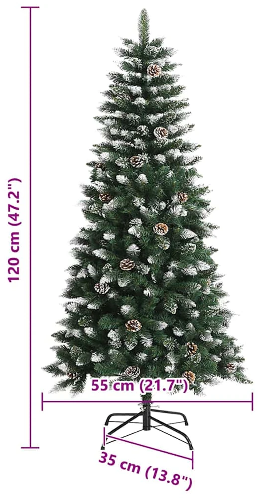 Dirbtinė Kalėdų eglutė Žalia 120 cm PVC, plastikas ir plienas