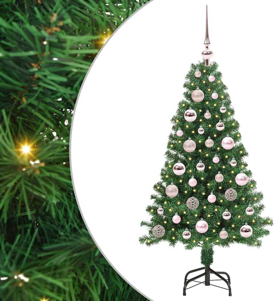 Dirbtinė Kalėdų eglutė Žalia 120 cm PVC ir Plienas ir Plastikas