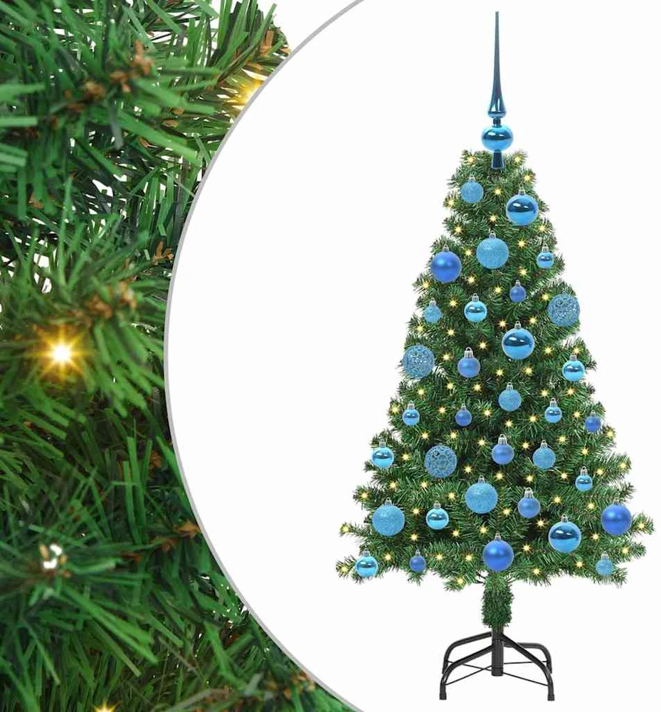 Dirbtinė Kalėdų eglutė Žalia 120 cm PVC ir Plienas ir Plastikas