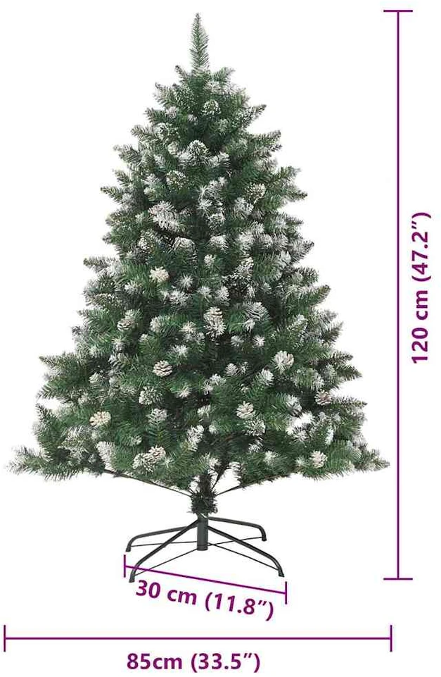 Dirbtinė Kalėdų eglutė Žalia 120 cm PVC, plastikas ir plienas