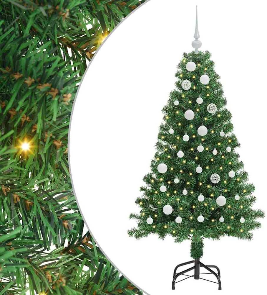 Dirbtinė Kalėdų eglutė Žalia 150 cm PVC ir Plienas ir Plastikas
