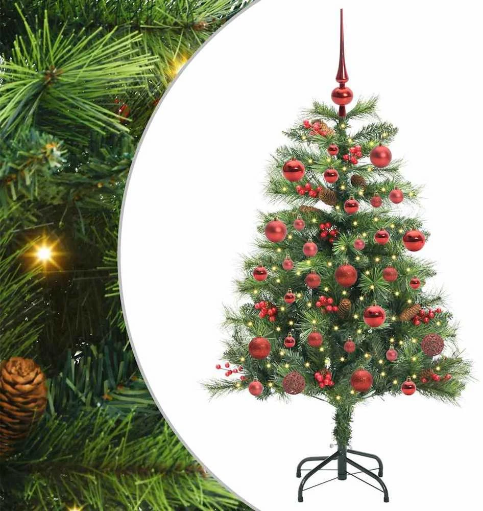 Dirbtinė Kalėdų eglutė 150 LED Šilta balta PVC ir metalas Žalia