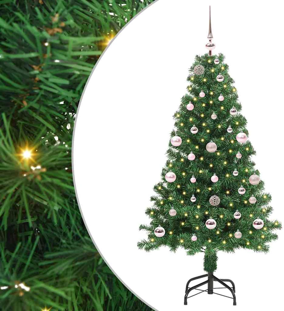 Dirbtinė Kalėdų eglutė Žalia 150 cm PVC ir Plienas ir Plastikas