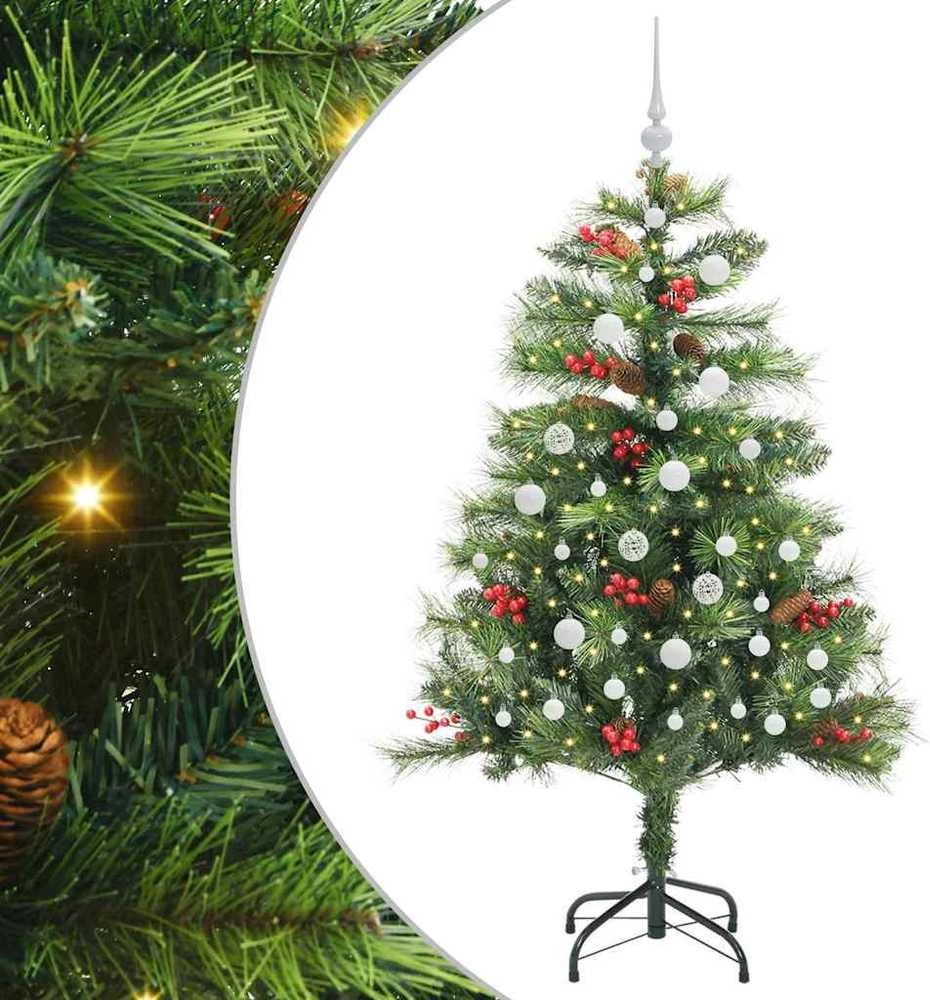 Dirbtinė Kalėdų eglutė 150 LED Šilta balta PVC ir metalas Žalia