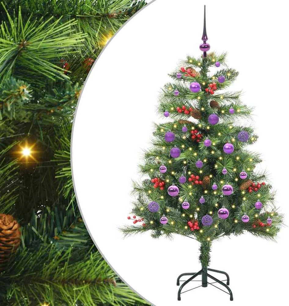 Dirbtinė Kalėdų eglutė 150 LED Šilta balta PVC ir metalas Žalia
